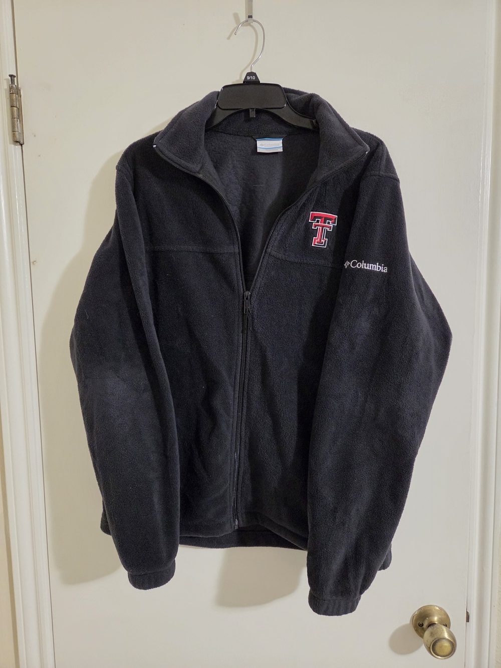 Columbia Texas Tech Double T Embroidered Full Zip Fleece Jacket Men’s M